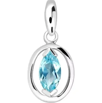 Přívěsek Ivor S Blue Topaz - stříbrný přívěsek s modrým topazem