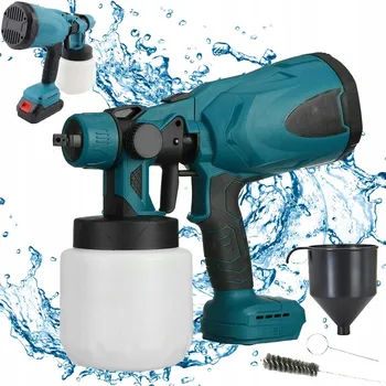 Stříkací pistole ELEKTRICKÁ PISTOLE NA MALOVÁNÍ ZDÍ S NÁSTŘIKEM PRO BARVY 1L 18V