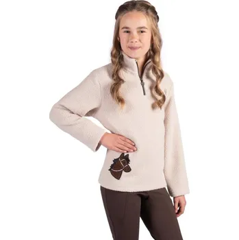 Jezdecká mikina Dětská mikina HKM -Mia- Béžová 122/128
