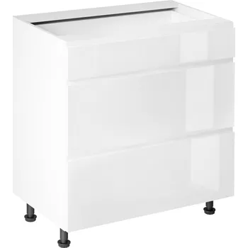 Kuchyňská skříňka Spodní skříňka, bílá/bílá extra vysoký lesk HG, AURORA D80S3