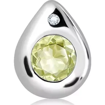Přívěsek Sibel S Lemon Citrine and White Topaz - stříbrný přívěsek s citrínem a bílým topazem
