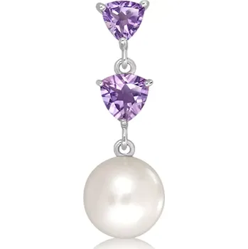 Přívěsek Elna S Pearl and Ametyst - stříbrný přívěsek s perlou a ametystem