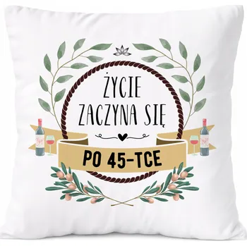 Polštář Urodziny33 Dárek Polštář s potiskem Bílý PoliDraw