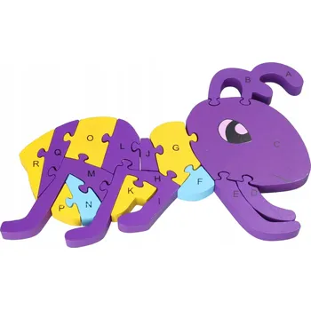 Dřevěné puzzle ZVÍŘÁTKA skládání podle čísel 2714