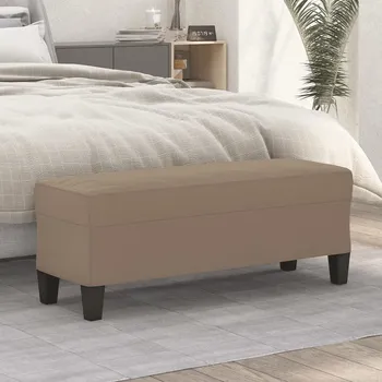 Otoman vidaXL Lavice 100x35x41 cm tkanina z mikrovlákna [349467] Barva: taupe