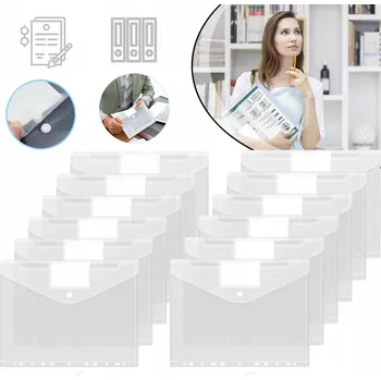 DESKY NA DOKUMENTY A4, OBAL NA DOKUMENTY, PLASTOVÁ KAPSA, SE ZAPÍNÁNÍM NA KNOFLÍK