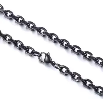 Řetízek Přívěskynakrk.cz Ocelový řetízek černý 4MM/55CM