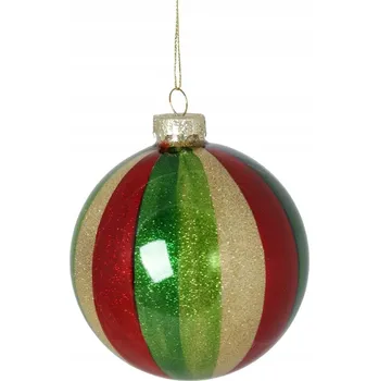 Vánoční dekorace Skleněný pejsek na koblihách Vánoční Koule na vánoční stromeček, barevná ozdoba, 12,8 cm
