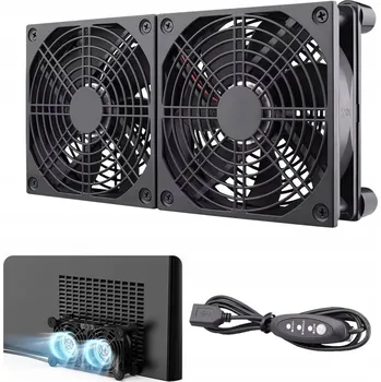 PC ventilátor USB Ventilátor 2v1 120mm Duální Tichý 3 Rychlosti pro PC PS4