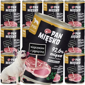 Krmivo pro psa Vlhké krmivo pro psy Pan Mięsko vepřové s jehněčím 400 g