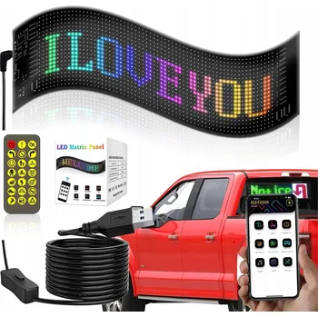 LED panel FLEXIBILNÍ LED PANEL s inteligentním ovládáním přes aplikaci, IP66, do auta