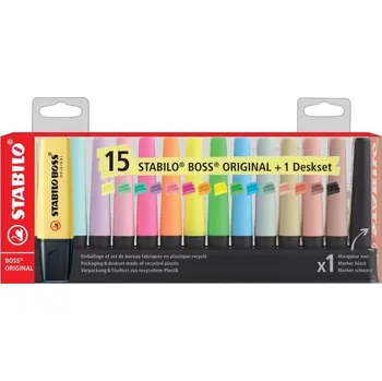 Zvýrazňovač Fixy Stabilo 15 ks