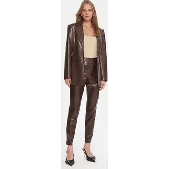 Dámské kalhoty Guess Kalhoty z imitace kůže W4BB18 WGIK0 Černá Slim Fit L