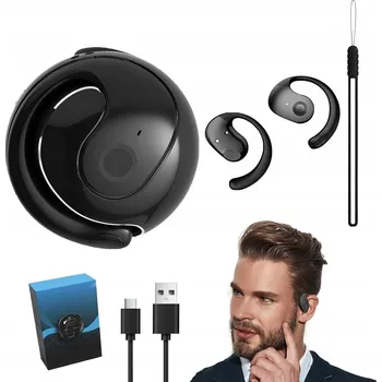 Sluchátka SLUCHÁTKA DO UŠÍ PŘEKLADAČ BLUETOOTH 144 JAZYKŮ BEZDRÁTOVÁ (černá)