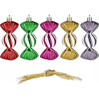 Vánoční dekorace Zdobená Vánoční Koule , Tvarované Vánoční Baňky , vánoční koule cetek 9 cm 5 ks
