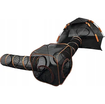 Stan Stan pro kočky s Tunnel Compound Velký síťovaný stan 4v1 pro psy