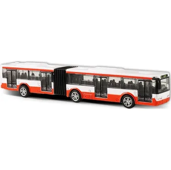 autíčko Rappa Kovový kloubový autobus červený 18 cm