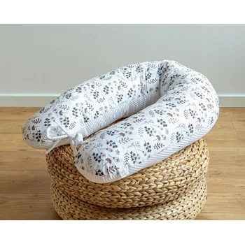 Kojící polštář POLŠTÁŘ na spaní a kojení pro těhotné ženy, kojící polštář ve tvaru rohlíku, vaflový vzor, 170 cm