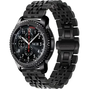 Řemínek na hodinky Enem Kovový článkovitý rychloupínací řemínek 22mm - Černý IR-AWGW-0714