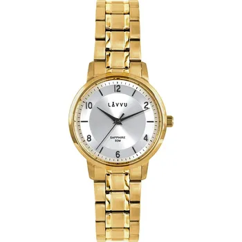 Hodinky LAVVU Dámské hodinky LINSELL gold se safírovým sklem
