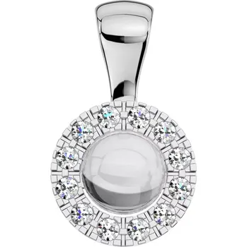 Přívěsek Nora W Briliant - půvabný přívěsek s perlou a brilianty