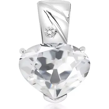 Přívěsek Dulce S White Topaz - stříbrný přívěsek s bílým topazem