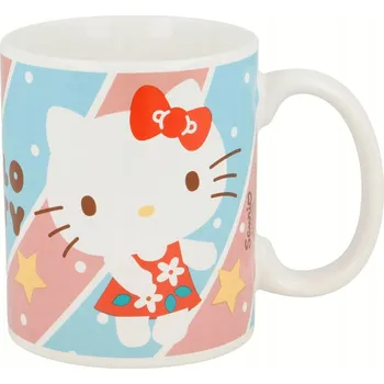 Roztomilý hrnek Sanrio Hello Kitty v červených šatech, 325 ml