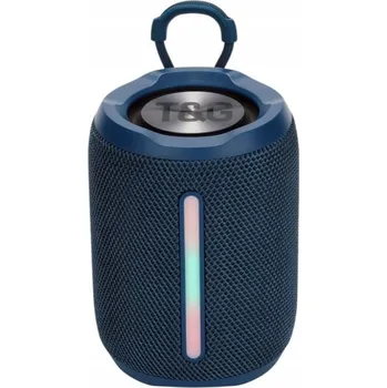 Bluetooth reproduktor BEZDRÁTOVÝ REPRODUKTOR T&G TG679 RÁDIO BLUETOOTH LED MIKROFON MODRÝ