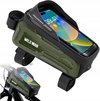 brašna na kolo CYKLISTICKÁ BRAŠNA NA TELEFON PŘEDNÍ NA RÁM VODĚODOLNÁ PEVNÁ WILD MAN