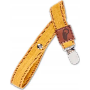 Hi Little One klip na dudlík z organického BIO mušelínu - Hořčicová (Mustard)