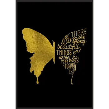 Obraz OBRAZ PLAKÁT V RÁMU 43x33 cm Motýl P1142