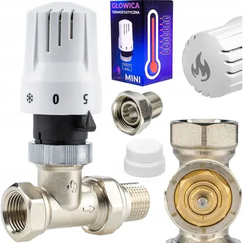 Hlavice pro radiátor TERMOSTATICKÁ SADA NA RADIÁTOR 1/2" PŘÍMÁ TERMOSTATICKÁ KARTUŠE MINI