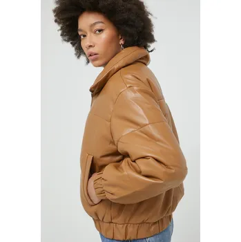 Pánská softshellová bunda Bunda Abercrombie & Fitch dámská, hnědá barva, přechodná KI144.2083.410 84X, vel. L