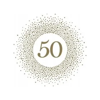 Papírový ubrousek Papírové ubrousky 50 padesátka 33 x 33 cm 20 ks