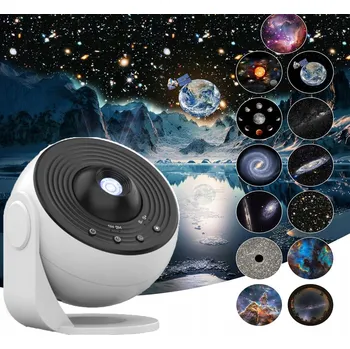 Projekční technika PROJEKTOR NOČNÍ OBLOHY PROJEKTOR PLANETARIUM 360° NOČNÍ LAMPA 13 DISKŮ METEORITY