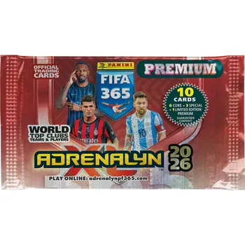 Sběratelská karetní hra 2026 Panini FIFA 365 Adrenalyn XL Premium Balíček