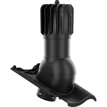 Vrták Větrací komín OTOČNÝ podélný průměr 150 ROBEN MILANO ČERNÝ MAT