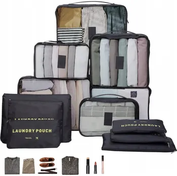 Úložný box ORGANIZÉRY CESTOVNÍ ORGANIZÉR DO KUFRU SKŘÍNĚ NA OBLEČENÍ SADA 12 KS