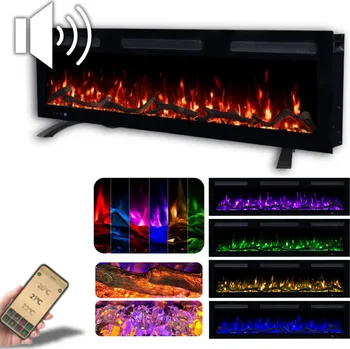 Elektrický krb do vestavby s topením EmotionFlame černý 1800 W 183 x 36 x 19 cm