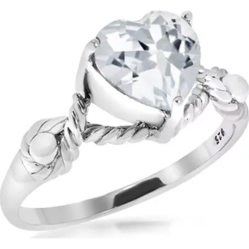 Prsten Sunshine S White Topaz - prsten ze stříbra s bílým topazem