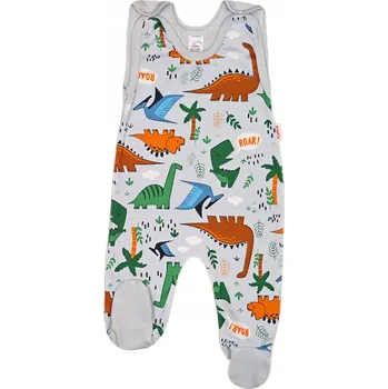 Kojenecký overall OVERAL NA SPANÍ bavlněný DINOSAUŘI velikost 56 KLEKLE