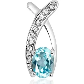 Přívěsek Reno S Blue Topaz - stříbrný přívěsek s modrým topazem