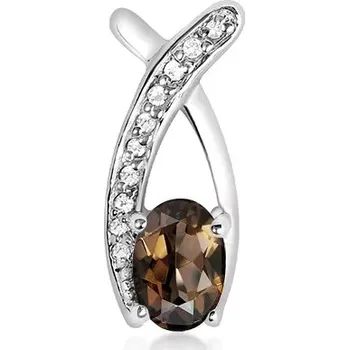 Přívěsek Reno S Smoky Quartz - stříbrný přívěsek s kamenem quartz