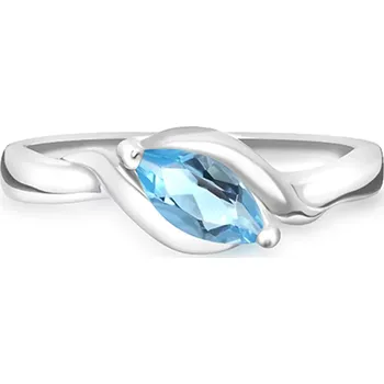 Prsten Agnes S Blue Topaz - prsten ze stříbra s modrým topazem