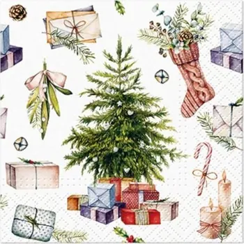 Papírový kapesník Ubrousky PAW Dekor C (20ks) Christmas at Home