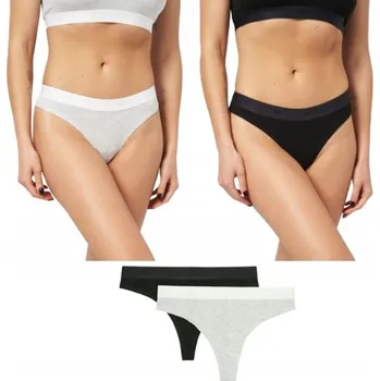 Kalhotky 4F DÁMSKÉ SPODNÍ PRÁDLO TANGA BAVLNĚNÉ KALHOTKY XS 2 KS UPTSF031 SS25