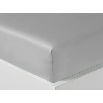 Prostěradlo Luxusní saténové prostěradlo 180x200 GEON Světle šedé