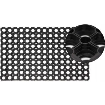 Rohožka Gumová rohožka ELSIMONE CARPET černá 80x120 cm, 22 mm, protiskluzová