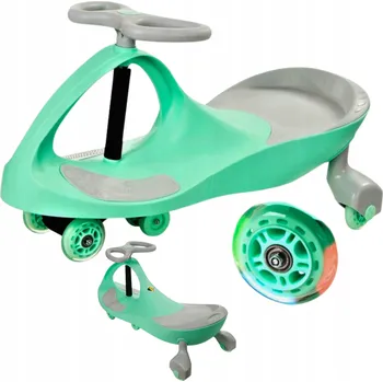 Odrážedlo Odrážedlo Svítící LED kolečka stabilní do 130 kg tyrkysová + Dárek