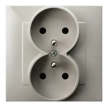 Elektrická zásuvka Ospel béžová nástěnná Elektrická Zásuvka